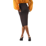 Gonna donna in maglia con zip