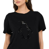 T-shirt donna con strass