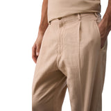Pantaloni uomo chino in misto lino