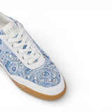 Sneakers donna in denim con pietre gioiello