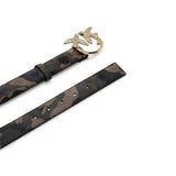 Cintura donna camouflage con fibbia Love Birds gioiello 3 cm