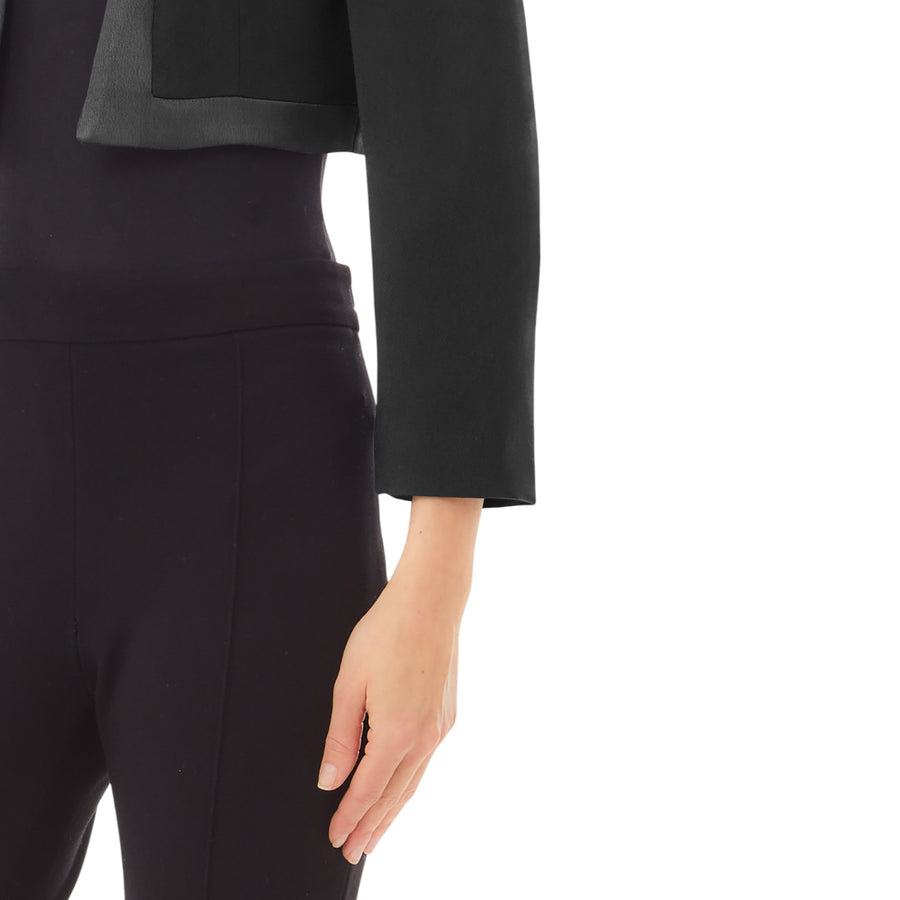 Giacca donna cropped in envers satin