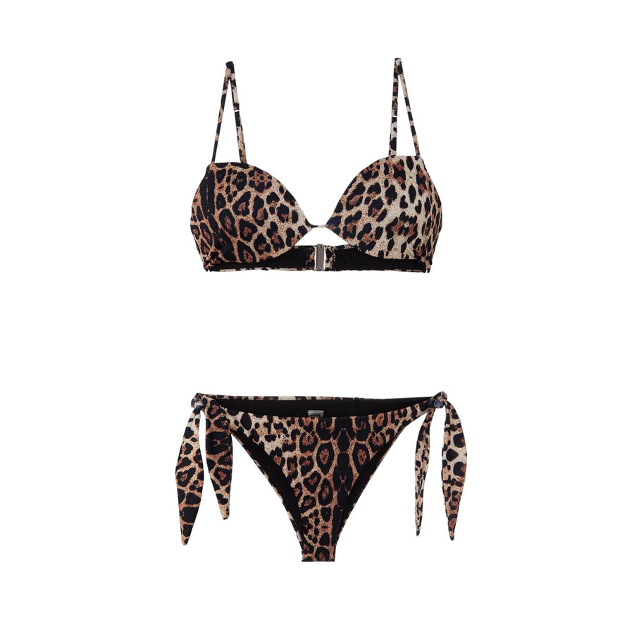 Bikini push-up e slip regolabile spotted donna