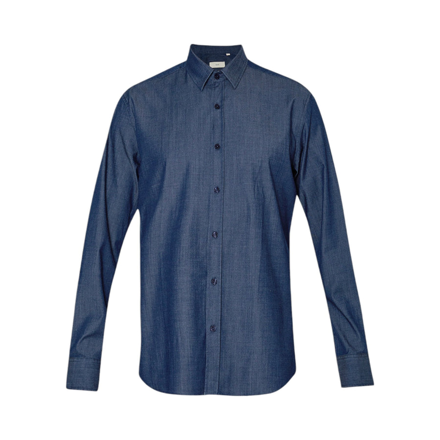 Camicia uomo in denim blu