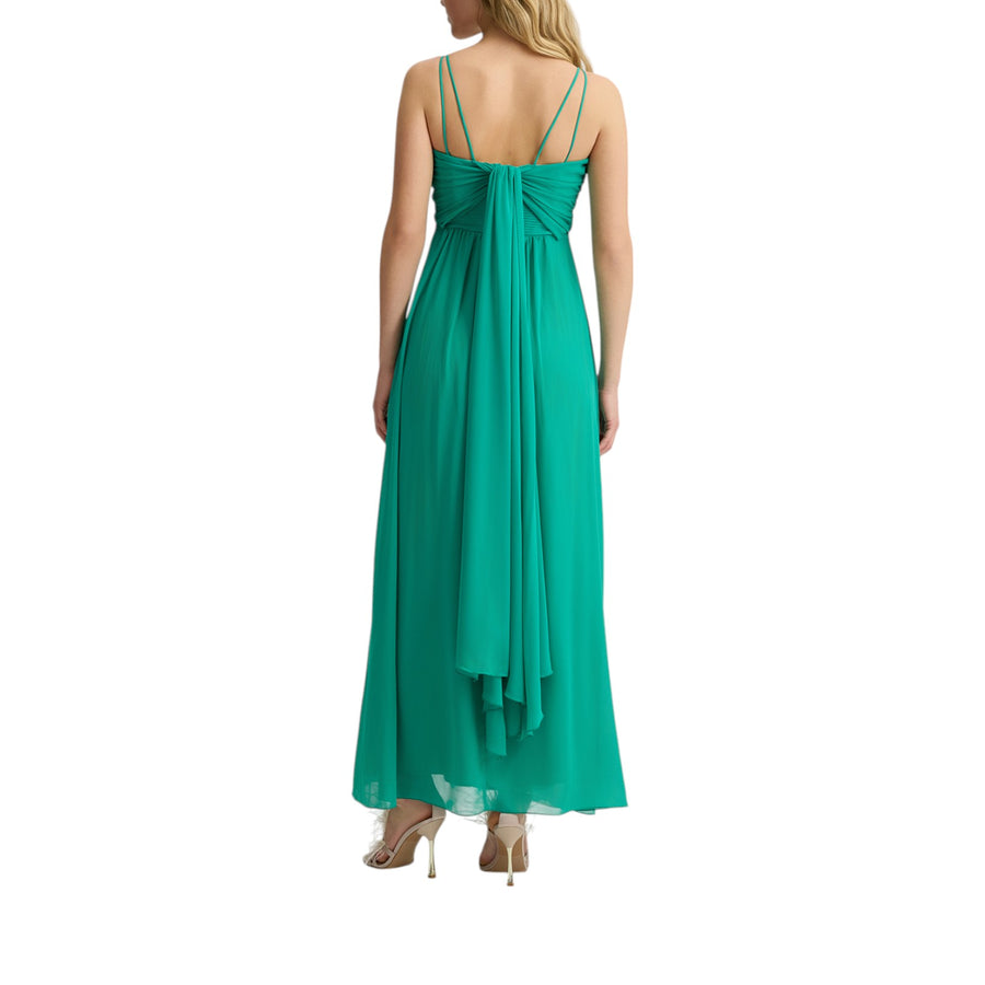 Abito donna lungo elegante con drappeggio