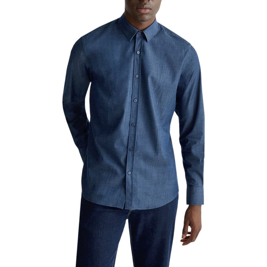 Camicia uomo in denim blu