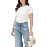 T-shirt donna ricamo logo PINKO