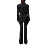 Blazer donna gessato con cinturino