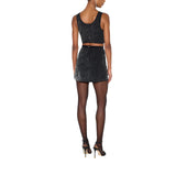 Gonna donna in maglia con paillettes