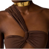Costume donna due pezzi con dettaglio gioiello