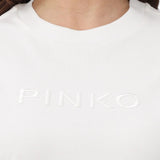 T-shirt donna ricamo logo PINKO
