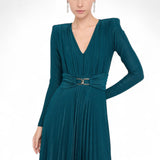 Abito donna lungo elegante plissé