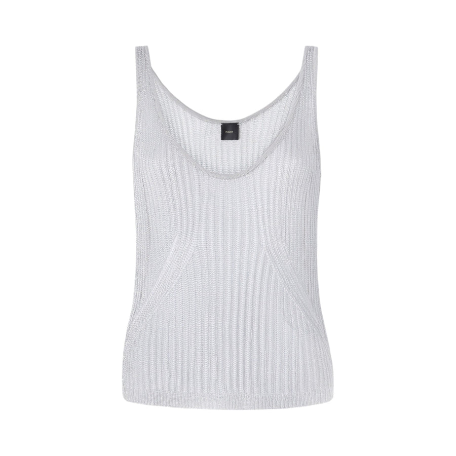 Canottierina donna trasparente in maglia