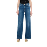 Jeans donna flare cropped con cintura