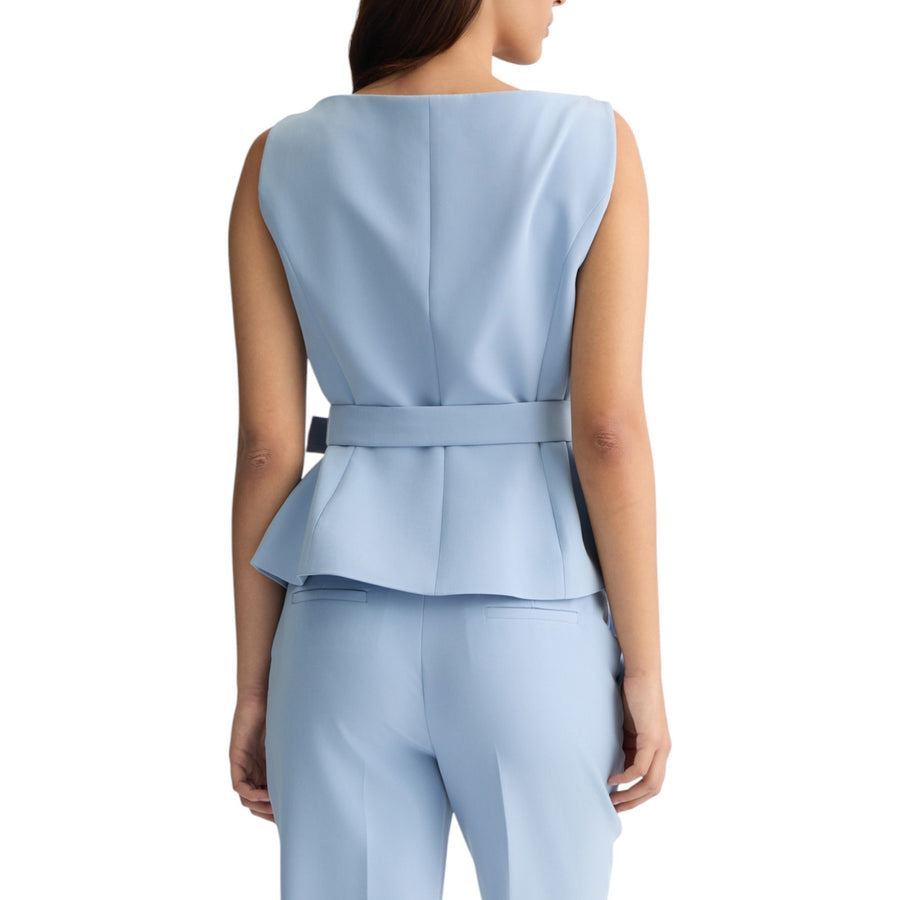 Gilet donna doppiopetto con cintura