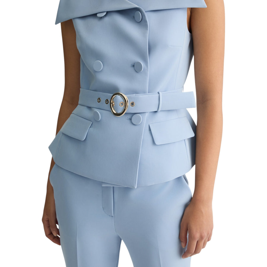 Gilet donna doppiopetto con cintura