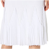Gonna donna in maglia con ruches