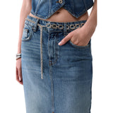 Gonna donna lunga denim