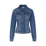 Giacca donna in denim con stringhe