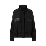 Giacca donna nera con coulisse regolabile