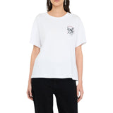 T-shirt donna con ricamo e strass