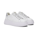 Sneakers donna platform in pelle