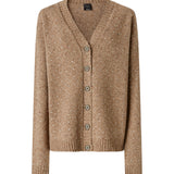 Cardigan donna in tessuto bouclé con strass