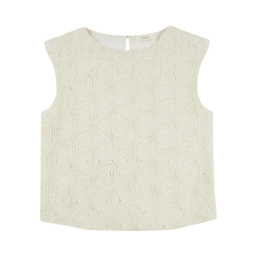 Camicia donna in toulle ricamato