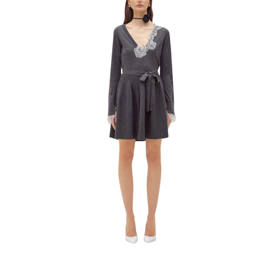 Abito donna in lana e pizzo