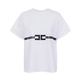 T-shirt donna in jersey di cotone pesante con logo