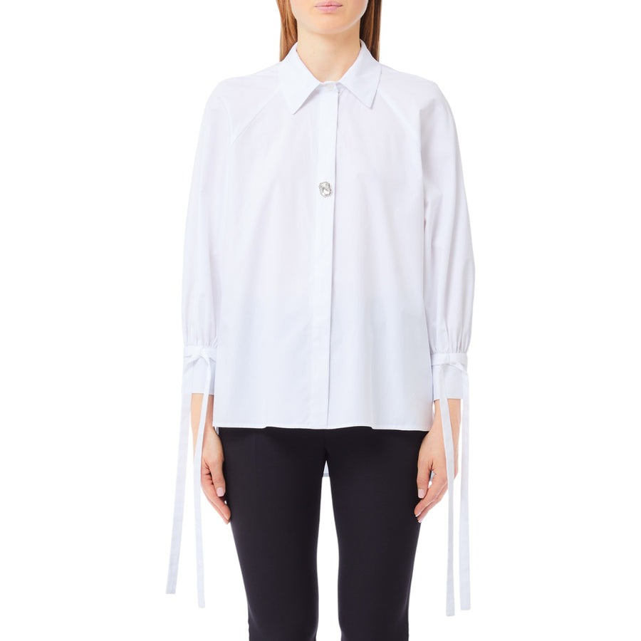 Camicia donna con lacci ai polsi