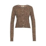 Cardigan donna con stampa animalier