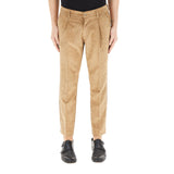 Pantaloni uomo regular-fit in velluto fluido a coste