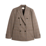 Giacca doppiopetto regular fit in lana stretch