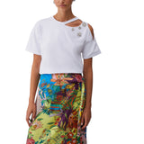 T-shirt donna con ricami gioiello