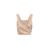 Top donna in lyocell e pizzo