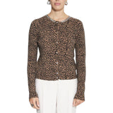 Cardigan donna con stampa animalier