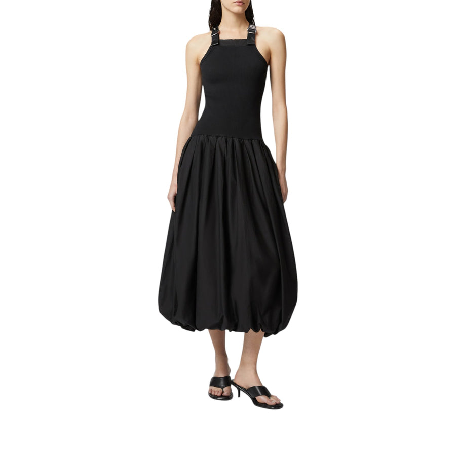 Vestito donna midi gonna a palloncino