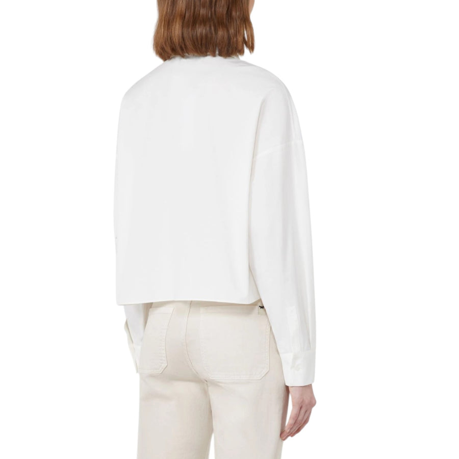 Camicia donna boxy in cotone pesante