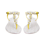 Sandali donna infradito spina di pesce rafia tahuata silver