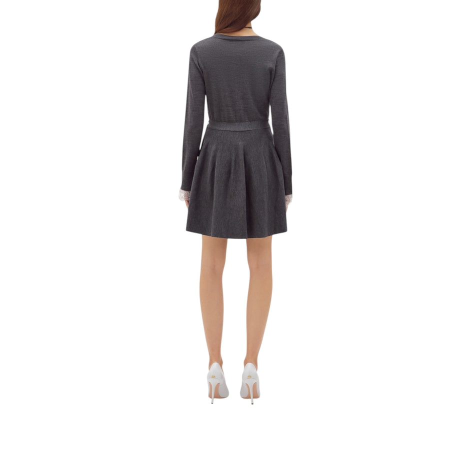 Abito donna in lana e pizzo