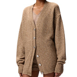 Cardigan donna in tessuto bouclé con strass