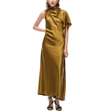 Abito Donna lungo monospalla in satin