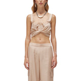 Top donna in lyocell e pizzo