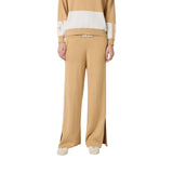 Pantaloni donna in viscosa con bande lucide