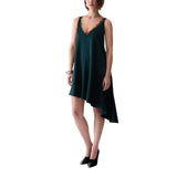 Abito donna asimmetrico in raso