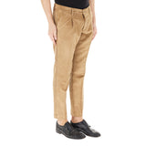 Pantaloni uomo regular-fit in velluto fluido a coste