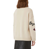 Cardigan donna over in filato di lana