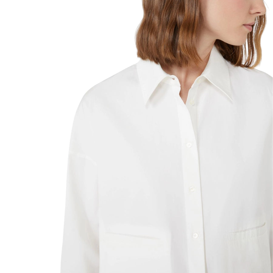Camicia donna boxy in cotone pesante