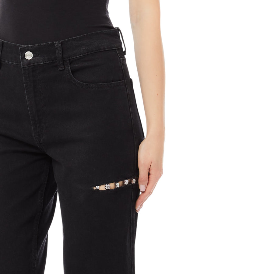Jeans donna con dettagli gioiello